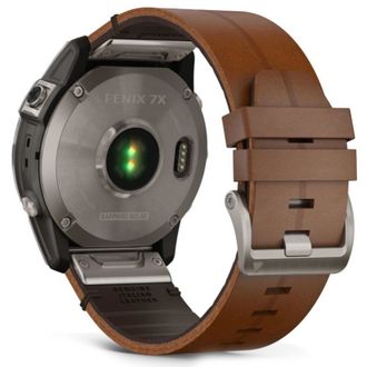 Смарт-годинник Garmin Fenix 7X Sapphire Solar Titanium w. Chestnut Leather Band (010-02541-19) - фото 3