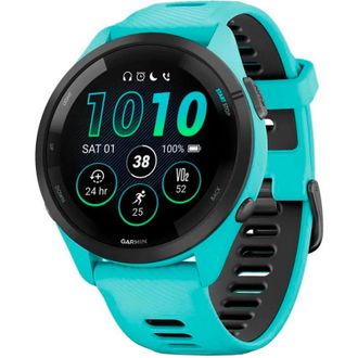 Смарт-годинник Garmin Forerunner 265 Black Bezel with Aqua Case and Aqua/Black Silicone Band (010-02810-52) (UA) - фото 1