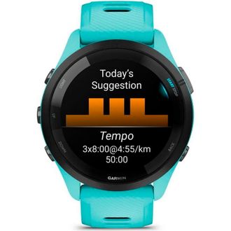 Смарт-годинник Garmin Forerunner 265 Black Bezel with Aqua Case and Aqua/Black Silicone Band (010-02810-52) (UA) - фото 4