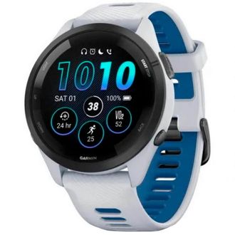 Смарт-годинник Garmin Forerunner 265 Black Bezel with Whitestone Case and Whitestone/Tidal Blue Silicone Band (010-02810-51) (UA) - фото 1