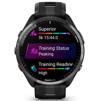 Смарт-годинник Garmin Forerunner 965 Carbon Gray DLC Titanium Bezel with Black Case and Black/Powder Gray Silicone Band (010-02809-00/10/80) (UA) - фото 3