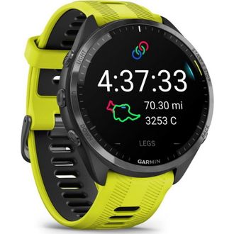 Смарт-годинник Garmin Forerunner 965 Carbon Gray Titanium Bezel w. Black Case and Amp Yell/Black S. Band (010-02809-02/12) - фото 2