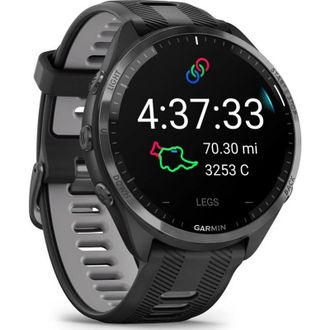 Смарт-годинник Garmin Forerunner 965 Carbon Gray Titanium Bezel w. Blk Case and Blk/Powder Gray S. Band (010-02809-00/10/8) - фото 2