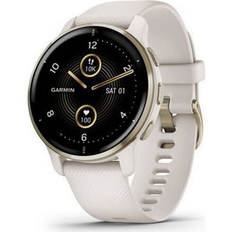Смарт-годинник Garmin Venu 2 Plus Cream Gold S. Steel Bezel with Ivory Case and Silicone Band (010-02496-02/12) - фото 1