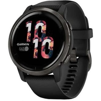 Смарт-годинник Garmin Venu 2 Slate Stainless Steel Bezel with Black Case and Silicone Band (010-02430-11/01/61) - фото 1