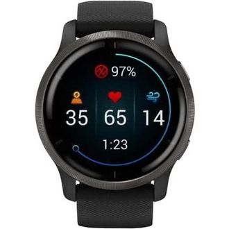 Смарт-годинник Garmin Venu 2 Slate Stainless Steel Bezel with Black Case and Silicone Band (010-02430-11/01/61) - фото 2