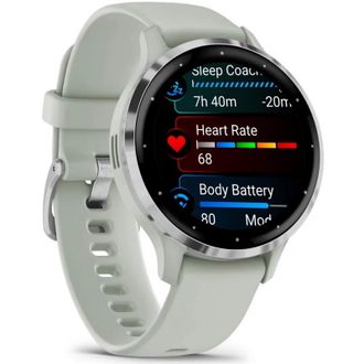 Смарт-годинник Garmin Venu 3S Silver Stainless Steel Bezel with Sage Gray Case and Silicone Band (010-02785-01) - фото 1
