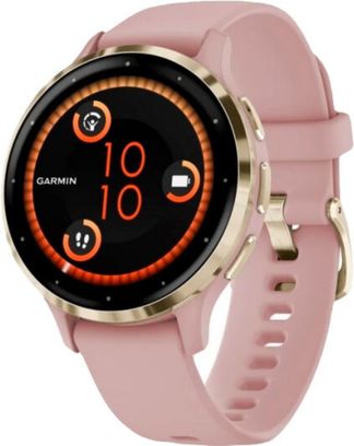 Смарт-годинник Garmin Venu 3S Soft Gold S. Steel Bezel w. Dust Rose Case and S. Band (010-02785-03/53) - фото 1