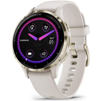 Смарт-часы Garmin Venu 3S Soft Gold S. Steel Bezel with Ivory Case and S. Band (010-02785-04/54) - фото 1