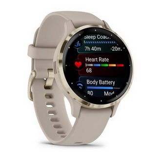 Смарт-часы Garmin Venu 3S Soft Gold S. Steel Bezel w. French Gray Case and S. Band (010-02785-02/52) - фото 2