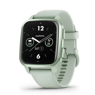 Смарт-годинник Garmin Venu Sq 2 Metallic Mint Aluminium Bezel with Cool Mint Case and Silicone Band (010-02701-12) - фото 1