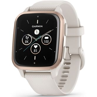 Смарт-годинник Garmin Venu Sq 2 – Music Edition Peach Gold Al. Bezel with Ivory Case and Silicone Band (010-02700-01/11) - фото 1