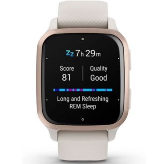 Смарт-годинник Garmin Venu Sq 2 Music Edition Peach Gold Aluminium Bezel with Ivory Case and Silicone Band (010-02700-11) - фото 3