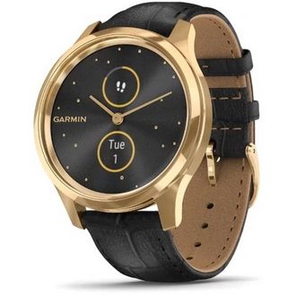Смарт-годинник Garmin vivomove Luxe, Pure Gold-Black, Leather (010-02241-22) - фото 2 Смарт-годинник Garmin vivomove Luxe, Pure Gold-Black, Leather (010-02241-22) - фото 2