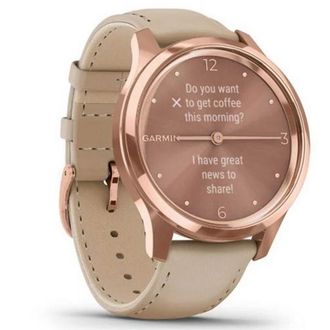 Смарт-годинник Garmin vivomove Luxe Rose Gold-Beige Leather (010-02241-21) - фото 1 Смарт-годинник Garmin vivomove Luxe Rose Gold-Beige Leather (010-02241-21) - фото 1