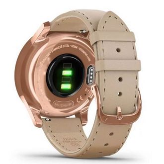 Смарт-годинник Garmin vivomove Luxe Rose Gold-Beige Leather (010-02241-21) - фото 5 Смарт-годинник Garmin vivomove Luxe Rose Gold-Beige Leather (010-02241-21) - фото 5