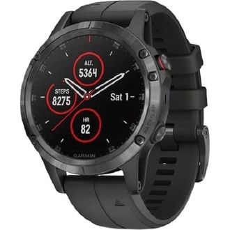 Спортивные часы Garmin Fenix 5 Plus Sapphire Black with Black Band (010-01988-00/010-01988-01) - фото 1