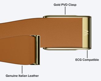 Фітнес-браслет WHOOP 5.0 MG Life LeatherLuxe Tapered Band Camel with Gold - Size S - 12-Month Membership - фото 2