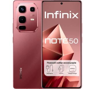 Смартфон Infinix NOTE 50 8/256 X6858 BURGUNDY RED (UA) - фото 1