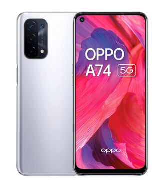 Смартфон OPPO A74 5G 6/128GB Space Silver (Global Version) - фото 1 Смартфон OPPO A74 5G 6/128GB Space Silver (Global Version) - фото 1