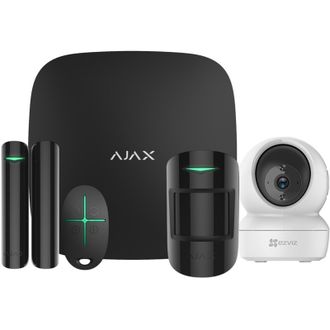Комплект бездротової сигналізації Ajax StarterKit Cam Black - фото 1