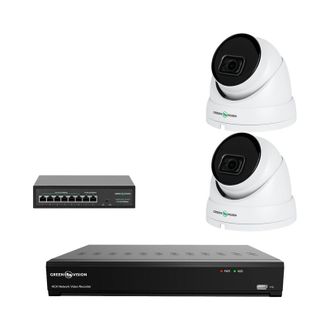 Комплект відеоспостереження на 2 IP камери 5MP для вулиці/будинку GreenVision GV-IP-K-W79/02 (Ultra AI) - фото 1