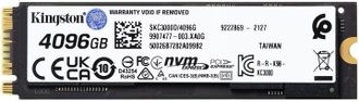 SSD накопитель Kingston 4096GB KC3000 M.2 2280 PCIe 4.0 x4 NVMe 3D TLC (SKC3000D/4096G) - фото 1