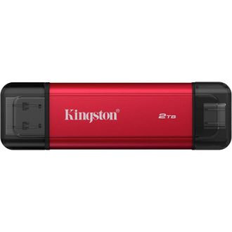 Портативный SSD Kingston Dual USB-A/C 2TB Dual Portable 1050MB/s USB 3.2 Gen 2 Red/Black (SPSD/2TB) - фото 1