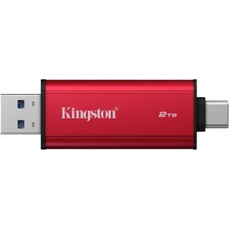 Портативный SSD Kingston Dual USB-A/C 2TB Dual Portable 1050MB/s USB 3.2 Gen 2 Red/Black (SPSD/2TB) - фото 3