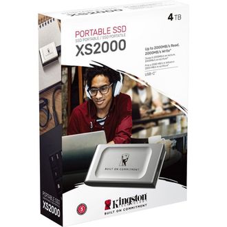 Портативный SSD Kingston XS2000 BOC 4TB USB 3.2 Gen2 (2x2) Type-C 3D NAND (SXS2000/4000GA) - фото 3 Портативный SSD Kingston XS2000 BOC 4TB USB 3.2 Gen2 (2x2) Type-C 3D NAND (SXS2000/4000GA) - фото 3