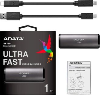 Накопитель SSD USB 3.2 1TB ADATA (ASE760-1TU32G2-CTI) - фото 4 Накопитель SSD USB 3.2 1TB ADATA (ASE760-1TU32G2-CTI) - фото 4