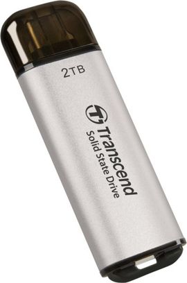 Портативний SSD Transcend 2TB USB 3.1 Gen 2 Type-C ESD300 Silver. (ts2tesd300s) - фото 1 Портативний SSD Transcend 2TB USB 3.1 Gen 2 Type-C ESD300 Silver. (ts2tesd300s) - фото 1
