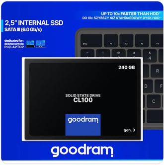 SSD накопитель Goodram 240GB CL100 GEN.3 2.5" SATAIII 3D TLC (SSDPR-CL100-240-G3) - фото 7 SSD накопитель Goodram 240GB CL100 GEN.3 2.5" SATAIII 3D TLC (SSDPR-CL100-240-G3) - фото 7