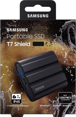SSD накопитель Samsung 2.5" USB 2.0TB T7 Shield Black (MU-PE2T0S/WW) - фото 7