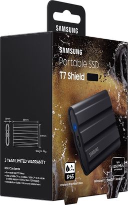 SSD накопитель Samsung 2.5" USB 2.0TB T7 Shield Black (MU-PE2T0S/WW) - фото 8