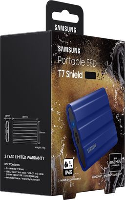 Накопичувач зовнішній SSD 2.5" USB 2.0TB Samsung T7 Shield Blue (MU-PE2T0R/WW) - фото 8 Накопичувач зовнішній SSD 2.5" USB 2.0TB Samsung T7 Shield Blue (MU-PE2T0R/WW) - фото 8