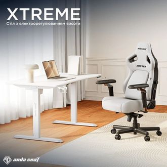Компьютерный стол Anda Seat Xtreme 1600x800 White (AD-D-DD1-1600-07-W) - фото 5