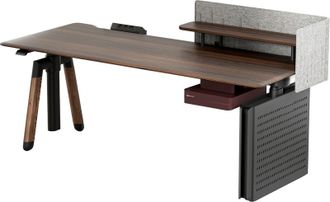 Комп’ютерний стіл Sihoo D07 1.8m Walnut/Black (D07A-101/D07J-101-AB/D07-P) - фото 1