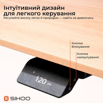 Комп’ютерний стіл Sihoo D07 1.6m Maple/White (D07B-102/D07J-102-AB) - фото 4