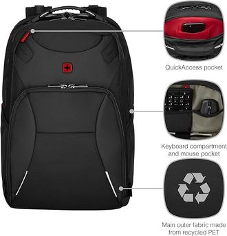 Рюкзак для ноутбука Wenger Cosmic 17'' Black (653187) - фото 2 Рюкзак для ноутбука Wenger Cosmic 17'' Black (653187) - фото 2