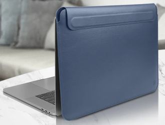 Папка конверт Wiwu Skin Pro 2 Leather MacBook Air/Pro 13.3 blue - фото 3 Папка конверт Wiwu Skin Pro 2 Leather MacBook Air/Pro 13.3 blue - фото 3
