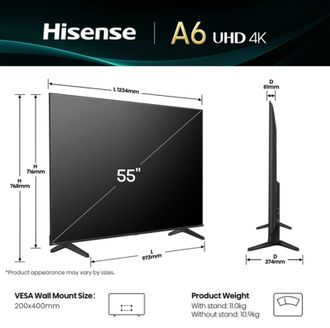 Телевізор HISENSE 55A6Q - фото 3 Телевізор HISENSE 55A6Q - фото 3