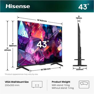 Телевізор Hisense 43E7S PRO Europe - фото 3