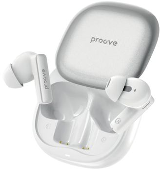 Наушники Proove NoLimit TWS with Hybrid ANC (APP) white/silver TWNL0001AP26 - фото 1