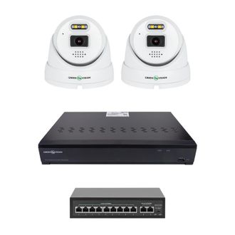 Комплект відеоспостереження GreenVision GV-IP-K-W101/2 5MP (Ultra AI) на 2 камери - фото 1 Комплект відеоспостереження GreenVision GV-IP-K-W101/2 5MP (Ultra AI) на 2 камери - фото 1