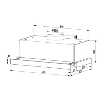Вбудована витяжка Interline SLIM BL A/60/2/T - фото 6