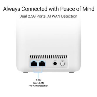 Mesh-система Asus ZenWiFi BD4 1-Pack White (90IG0960-MO3C00) - фото 5 Mesh-система Asus ZenWiFi BD4 1-Pack White (90IG0960-MO3C00) - фото 5