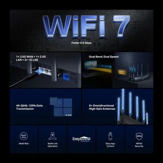 Wi-Fi-маршрутизатор Mercusys MR37BE - фото 3 Wi-Fi-маршрутизатор Mercusys MR37BE - фото 3