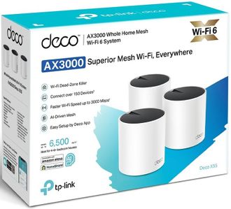Mesh-система TP-Link Deco X55 3-pack EU v3.0 AX3000 Whole Home Mesh Wi-Fi 6 System 4897098683019 - фото 4 Mesh-система TP-Link Deco X55 3-pack EU v3.0 AX3000 Whole Home Mesh Wi-Fi 6 System 4897098683019 - фото 4