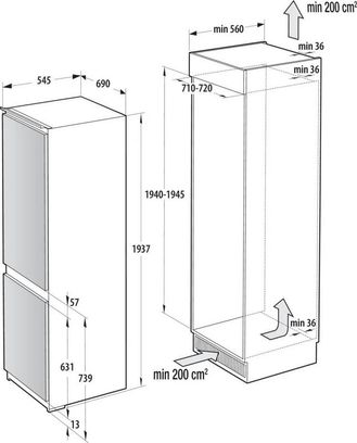 Встраиваемый холодильник Gorenje NRKI619D61WFE - фото 8